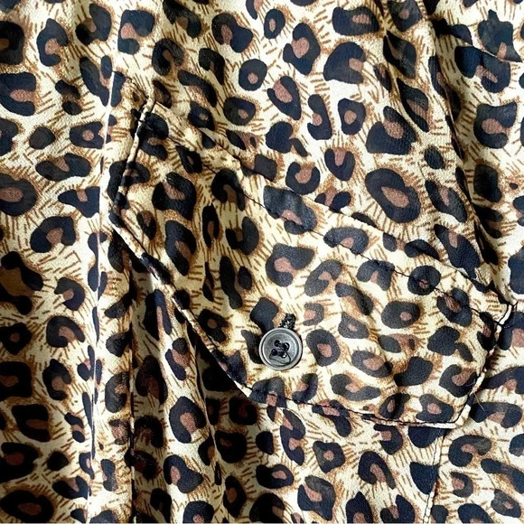 DANIEL RAINN | Leopard Print Button Back Blouse Size 3X - Picture 6 of 11
